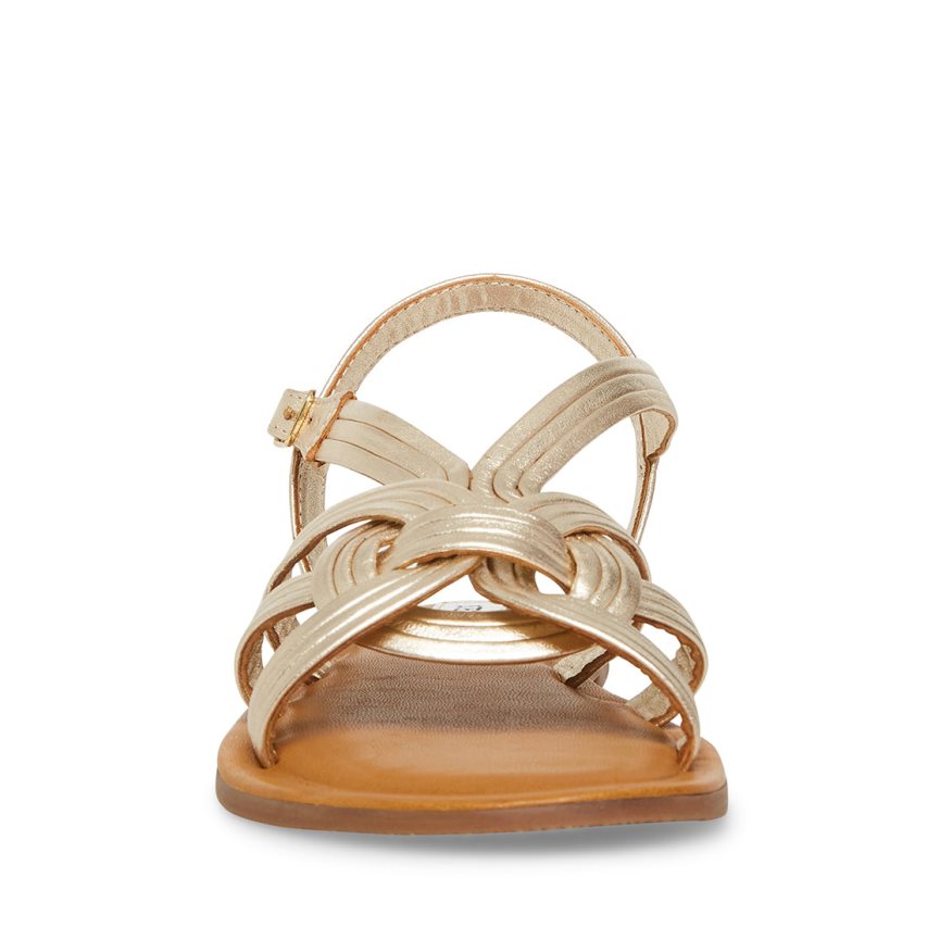 Sandalias Planas Steve Madden Prim Mujer Doradas | ES HVE639